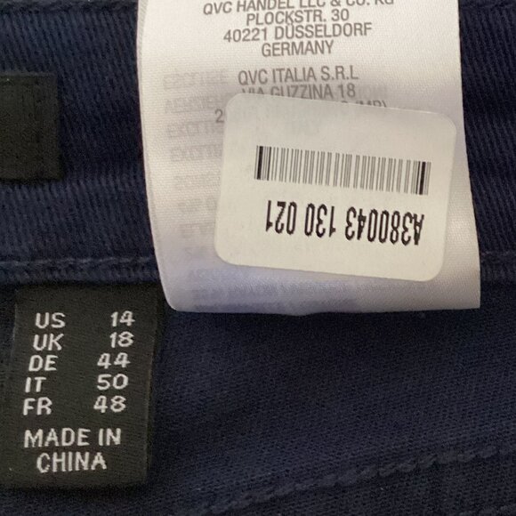 Utility Jeans Blue Susan Graver Regular Stretch Twill Ankle Length & Ankle Zip - Picture 7 of 9